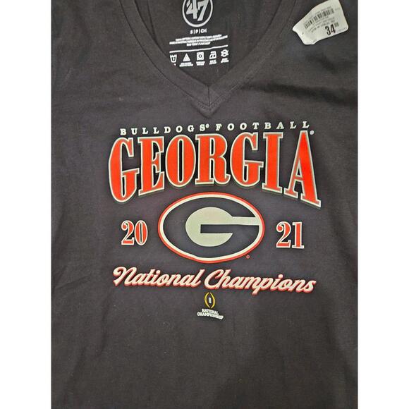 Georgia Bulldogs Football 2021 National Champions Women's T-Shirt - Picture 2 of 4